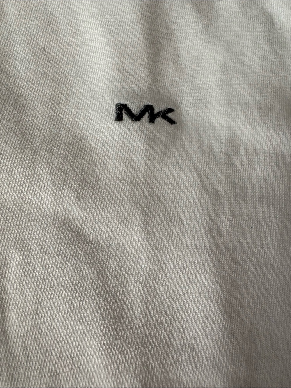 Michael Kors collared shirt with Black MK Embroidery